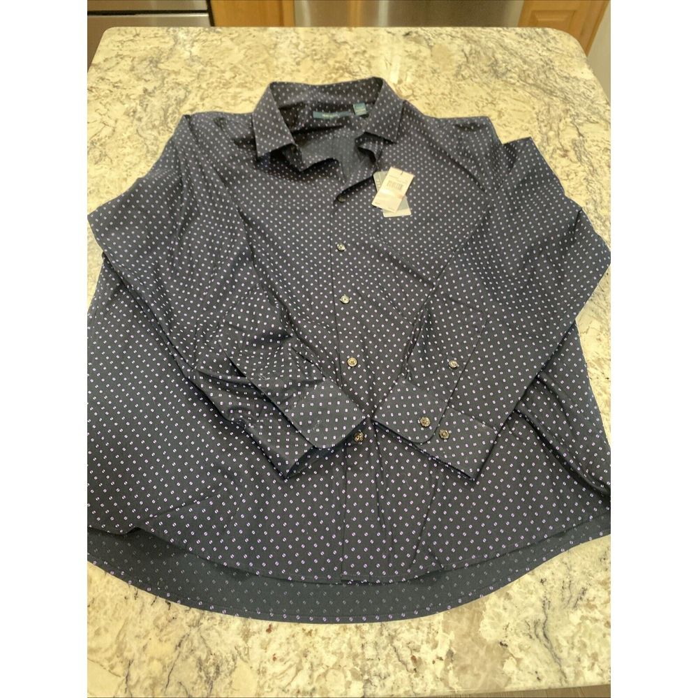 NWT Perry Ellis Long Sleeve Dress Shirt- Mens XXL Msrp $79.50